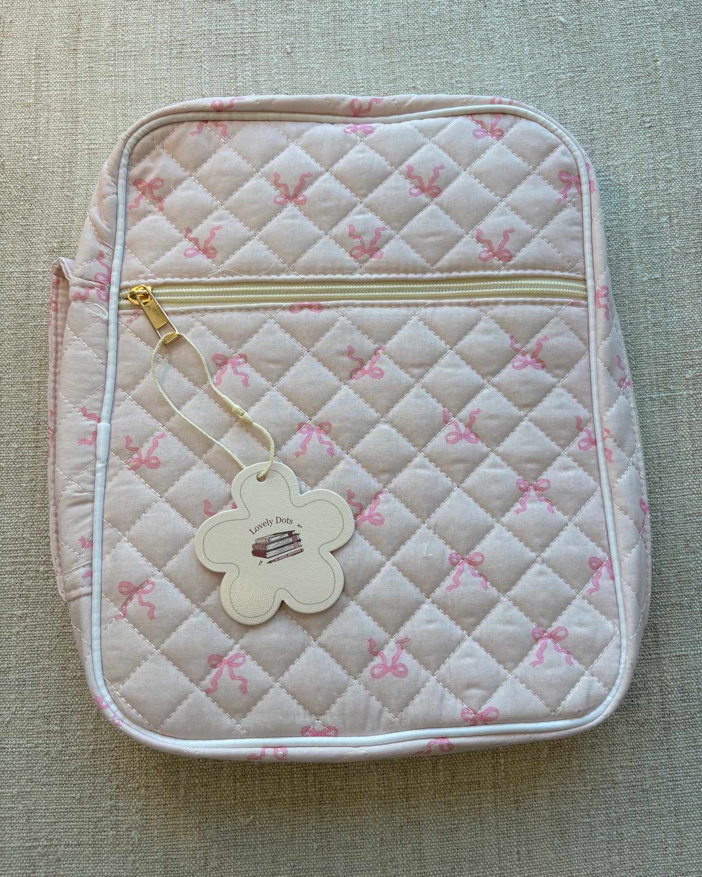 Pouche | roze met roze strikjes