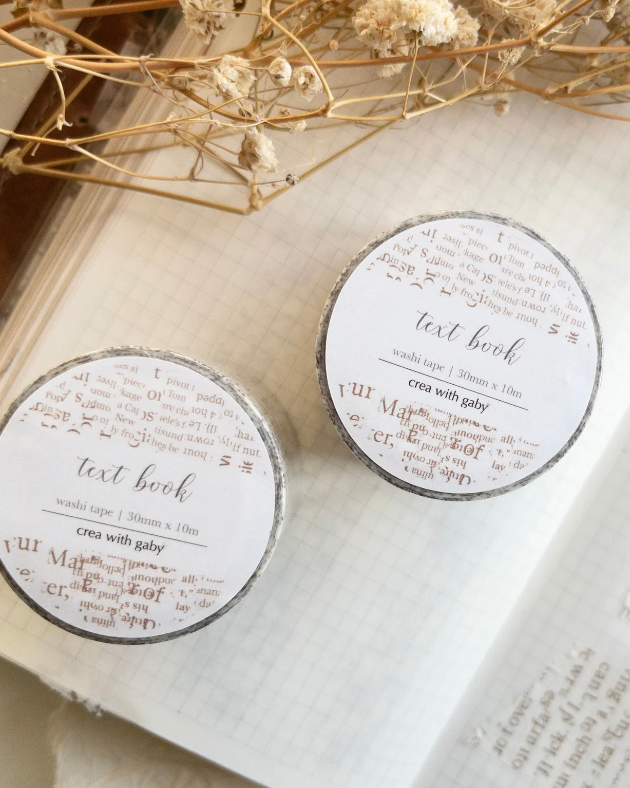 Washitape | the cozy chapter | text book