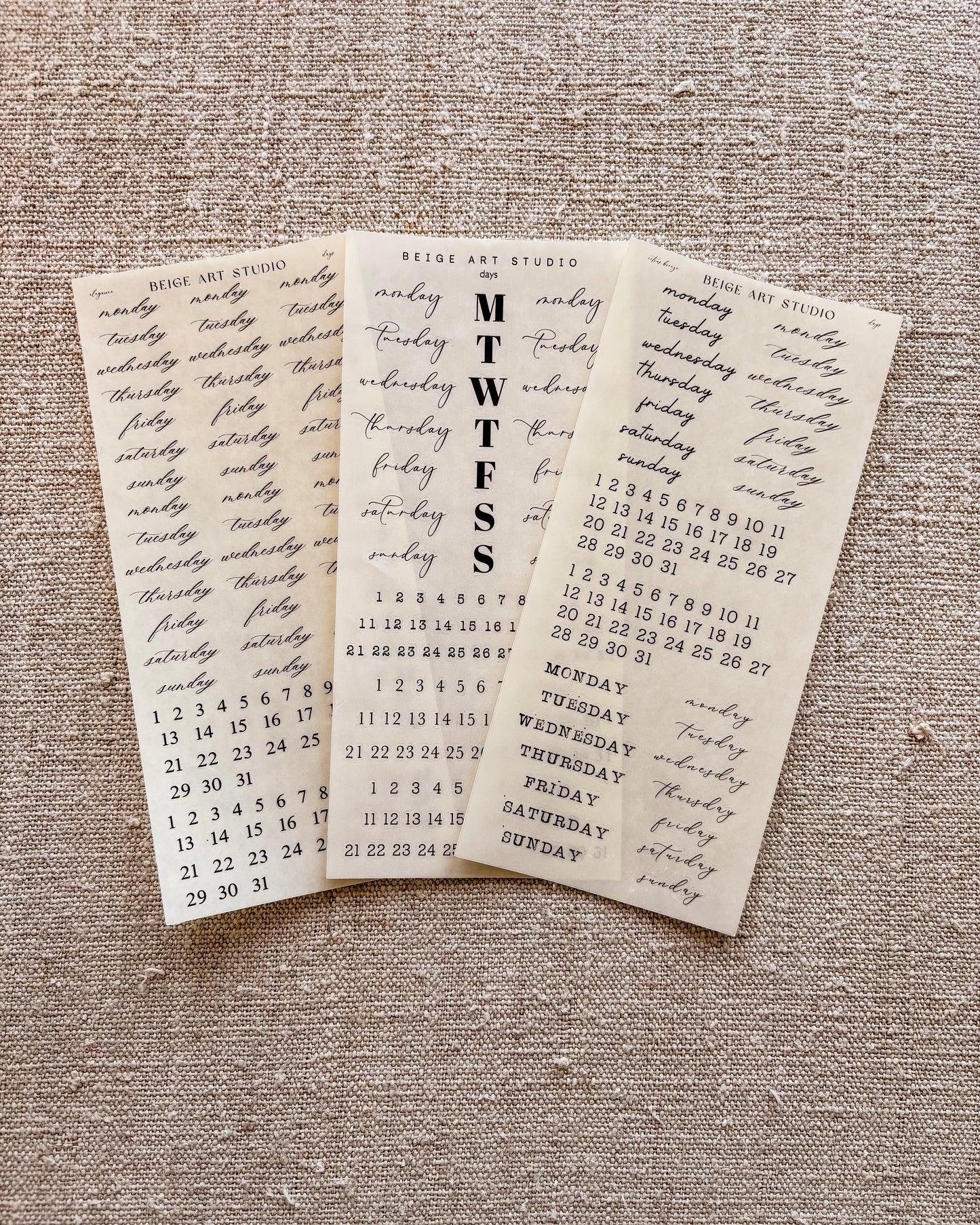 stickervel set | days / numbers