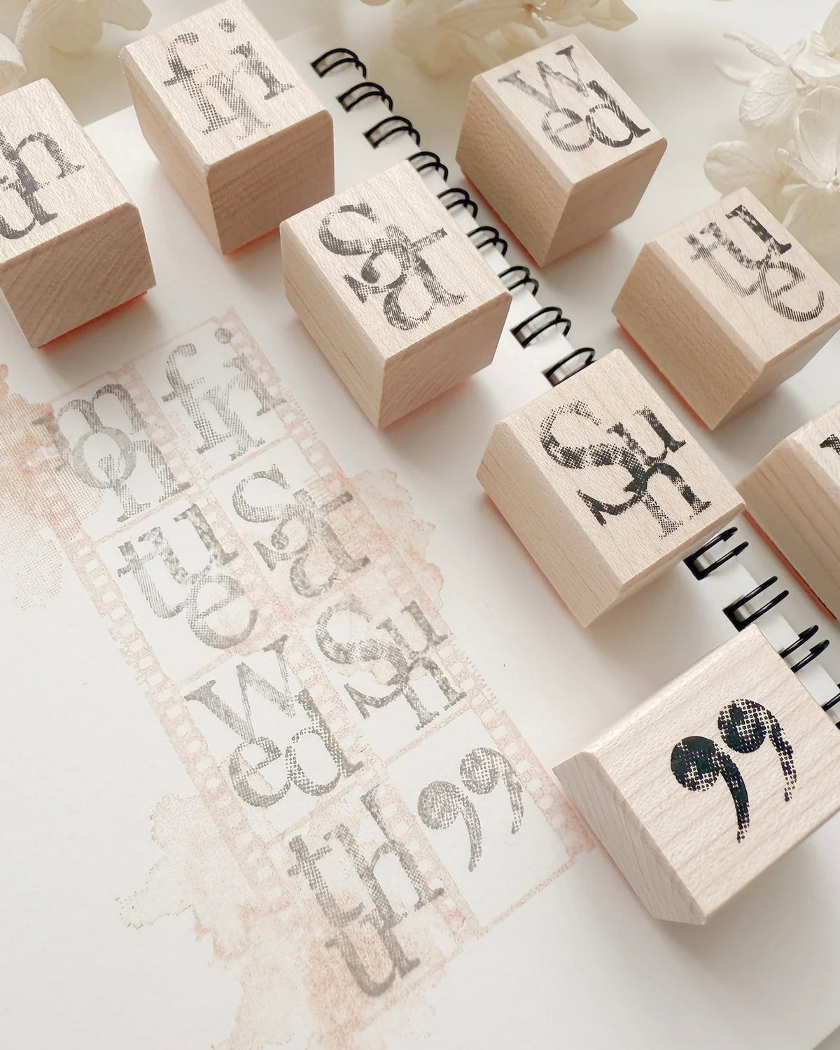 Houten stempel | days set