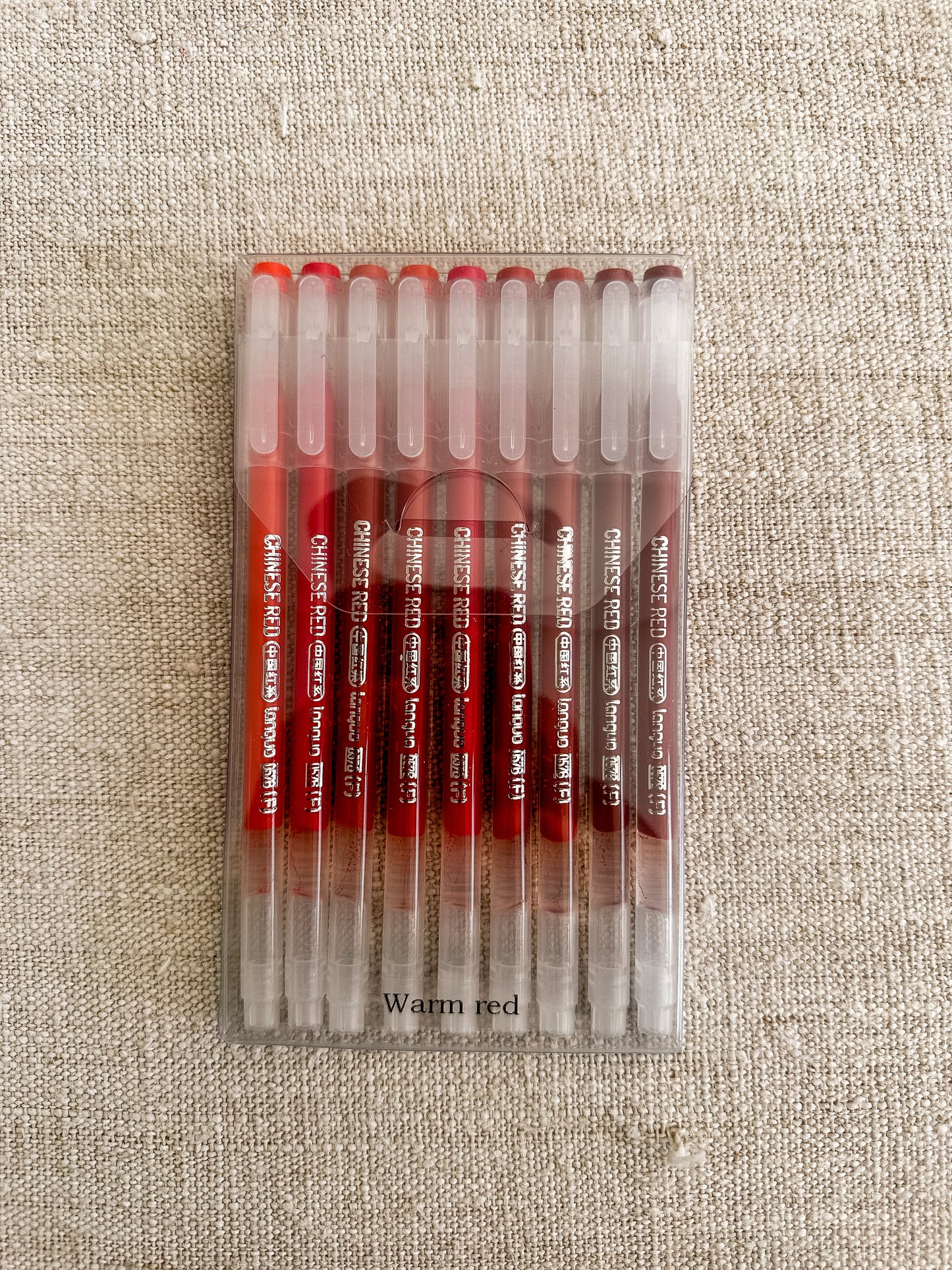 Acryl pennen - warm red
