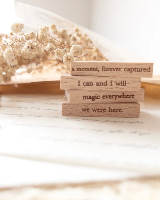 Houten stempel | mini quotes