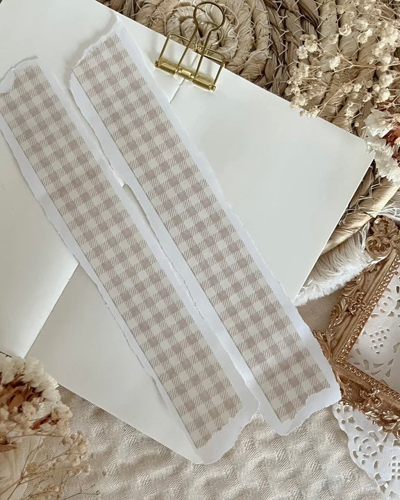 Washitape | beige ruit breed
