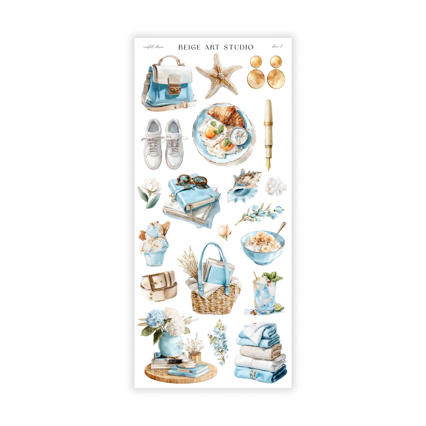 stickervel set | coastal charm