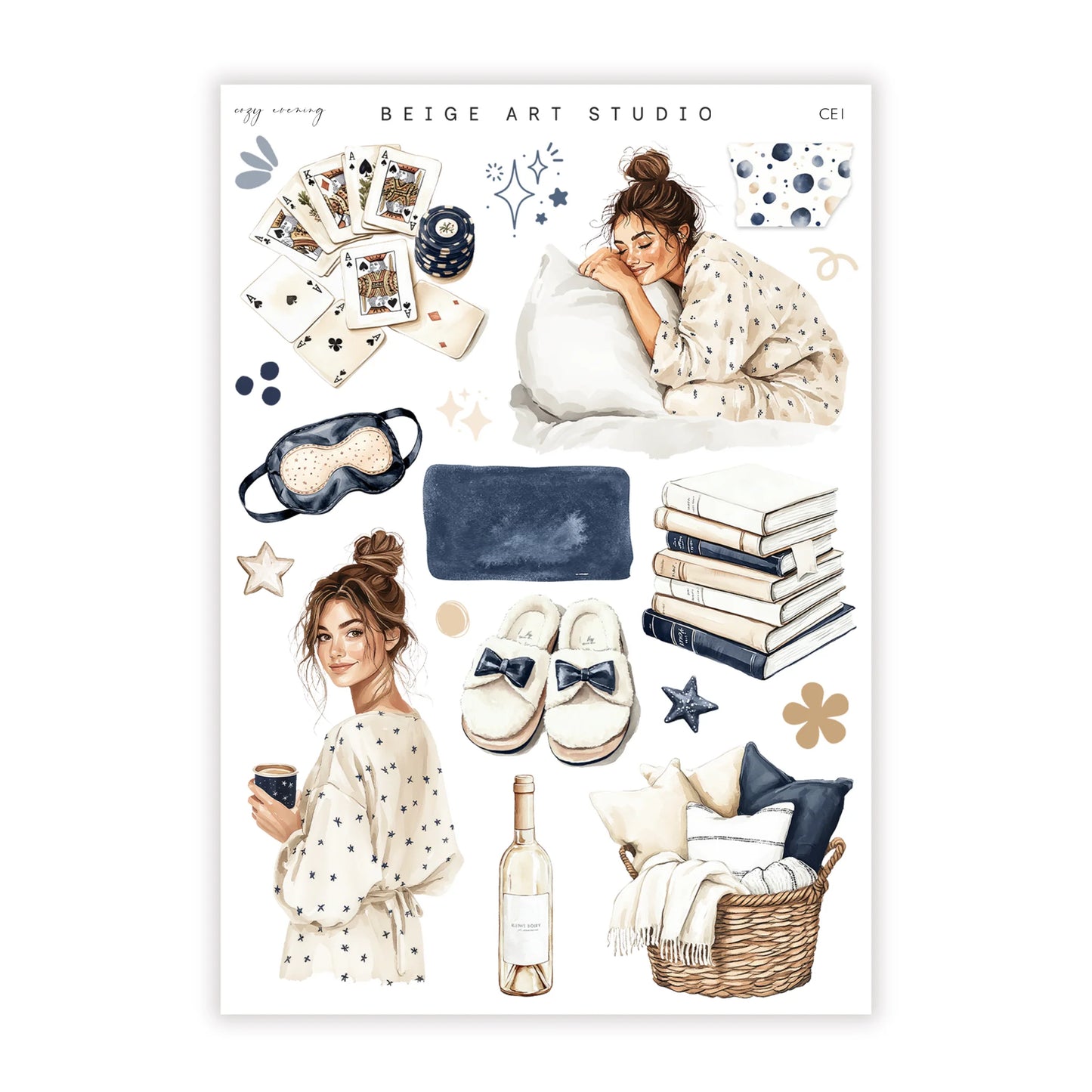 stickervel set | cozy evening