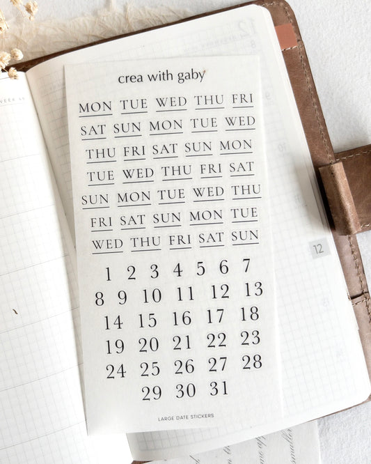 Stickervel | Numbers and days