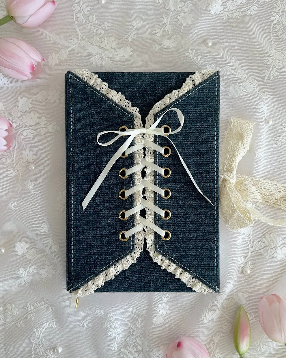 Journal | midnight denim corset | A5 | dot