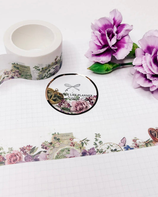 Washitape | collage purple flowers