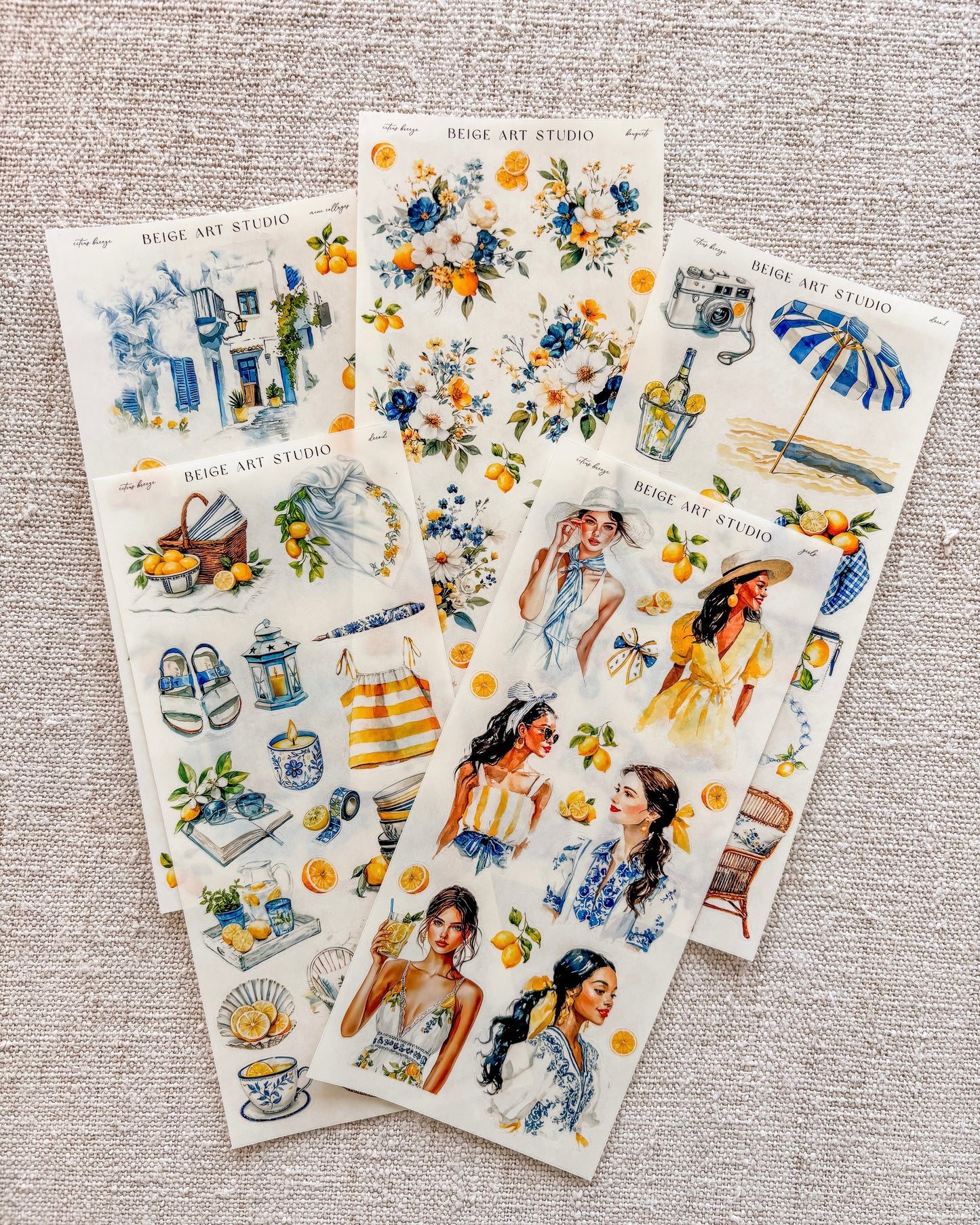 Stickervel set | citrus breeze