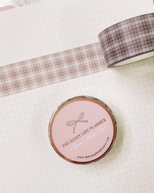 Washitape | taupe plaid