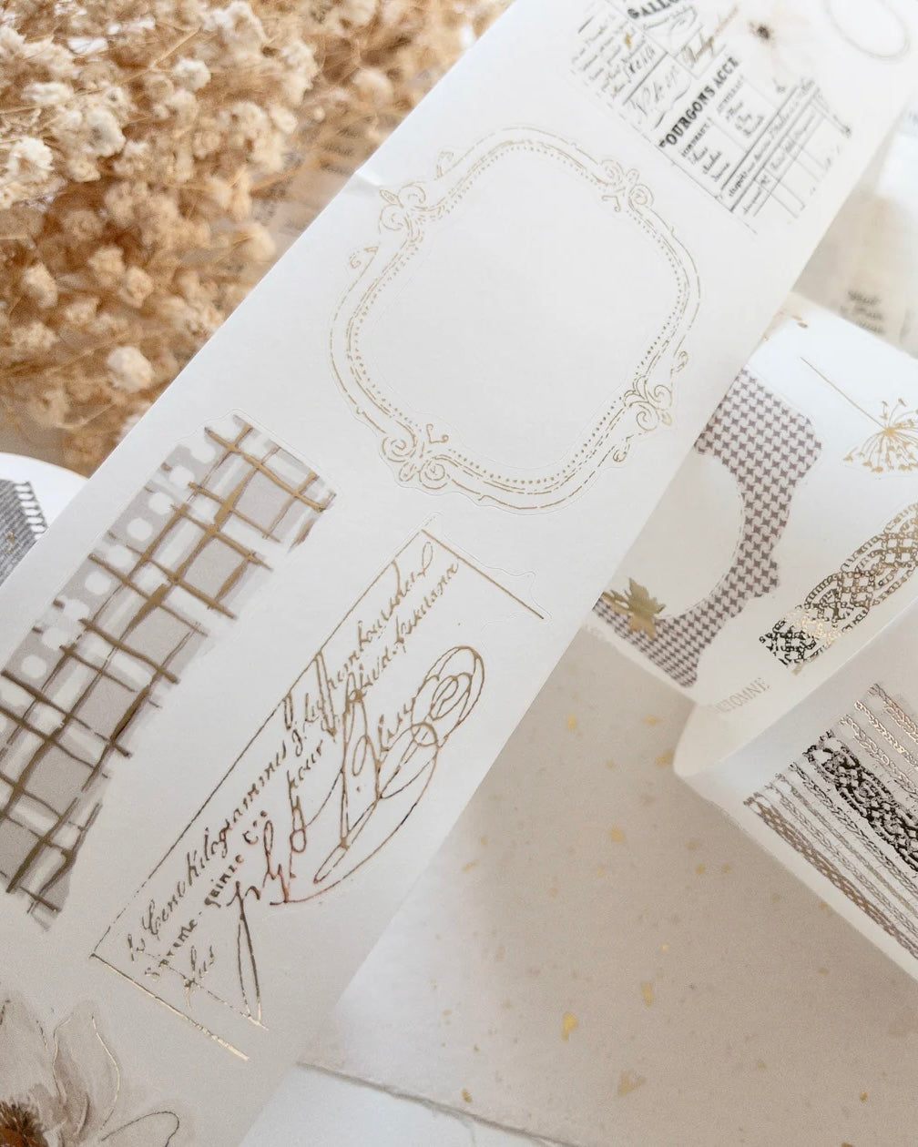 Washitape | autumn in layers | gold foil