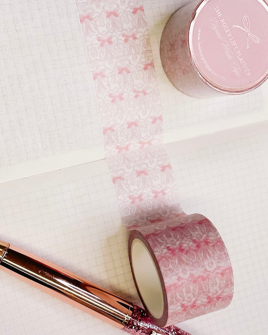 Washitape | pink bows 3mm