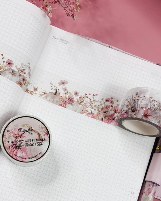 Washitape | cozy fall pumpkins flowers