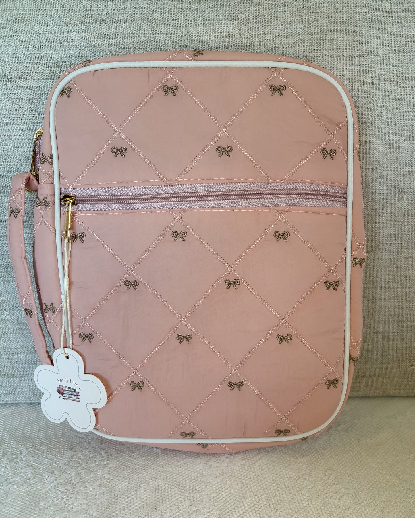 Pouche | strikjes roze