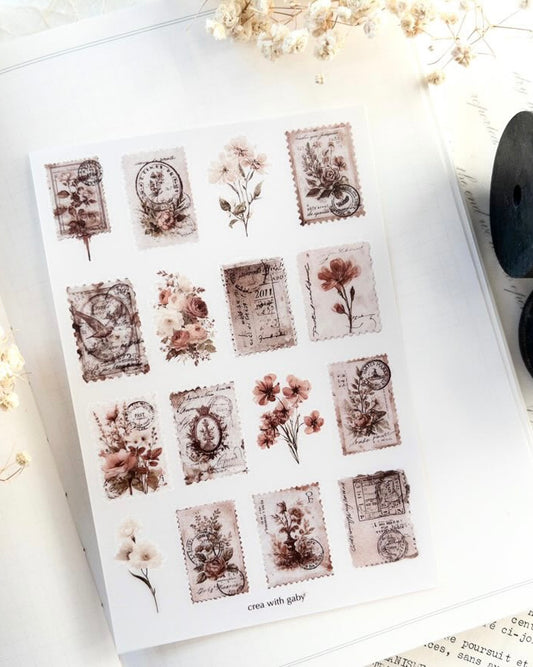 Stickervel | rub-on | penny post