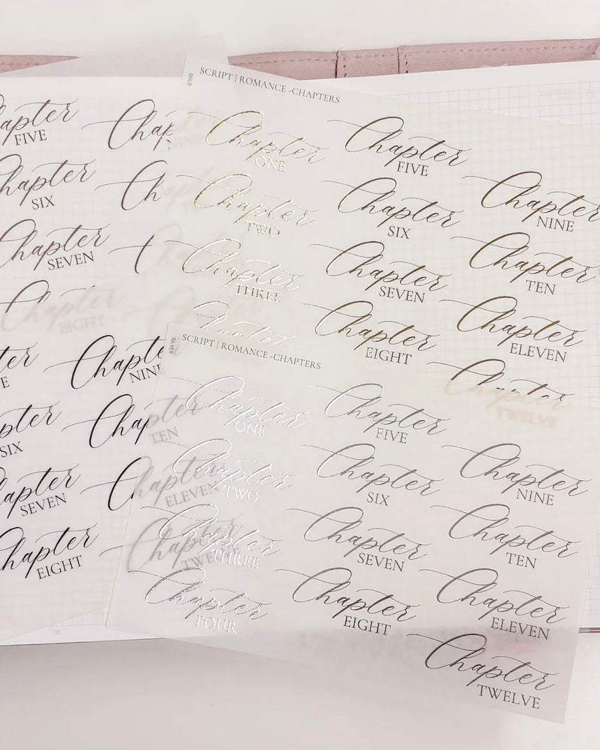 Stickervel | chapters | black/gold/brown