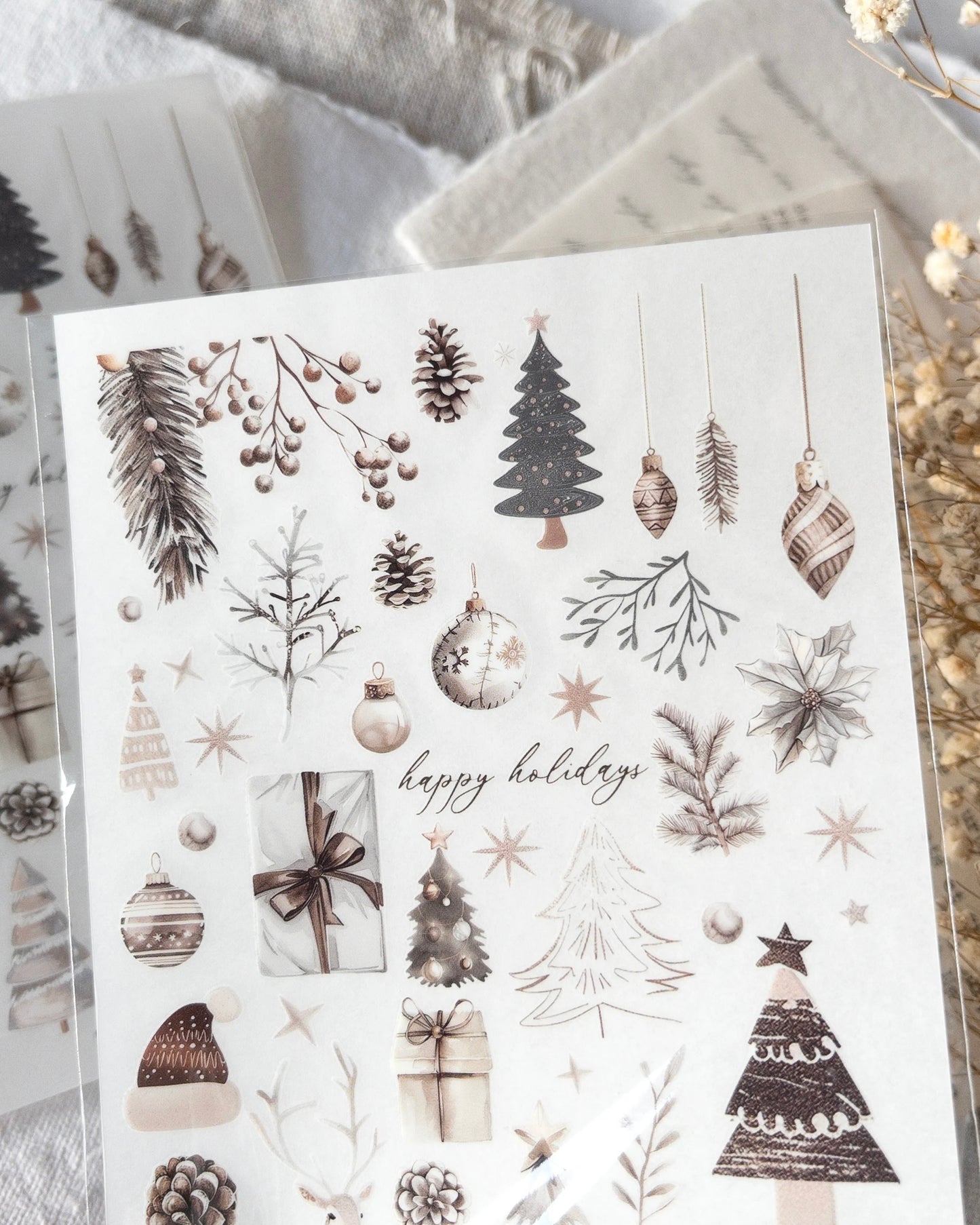 Stickervel | rub-on | kerst