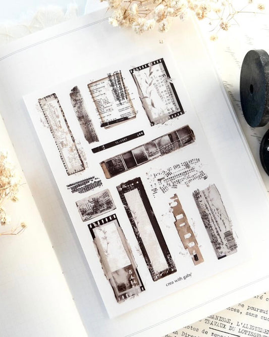 Stickervel | rub-on | untold