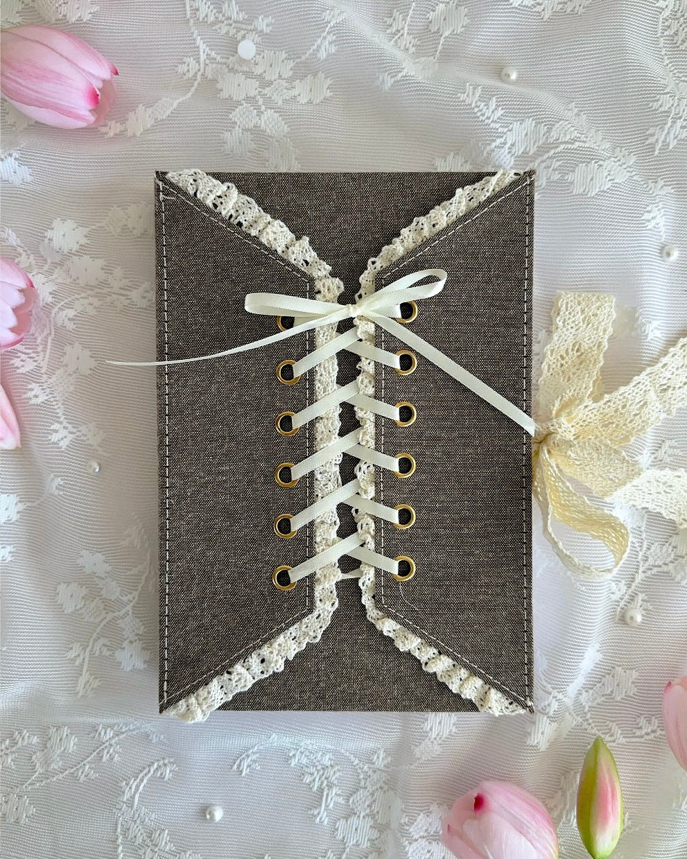 Journal |  hazelnut denim corset | A5 | dot