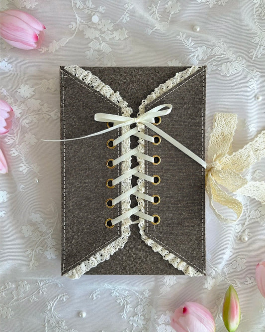Journal |  hazelnut denim corset | A5 | dot