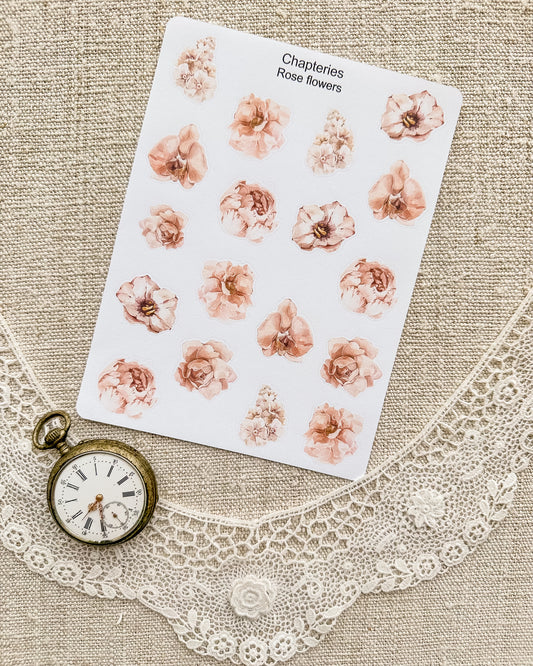 Stickervel | roze bloemen