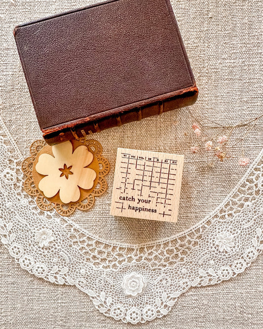 Houten stempel | grid catch your happiness