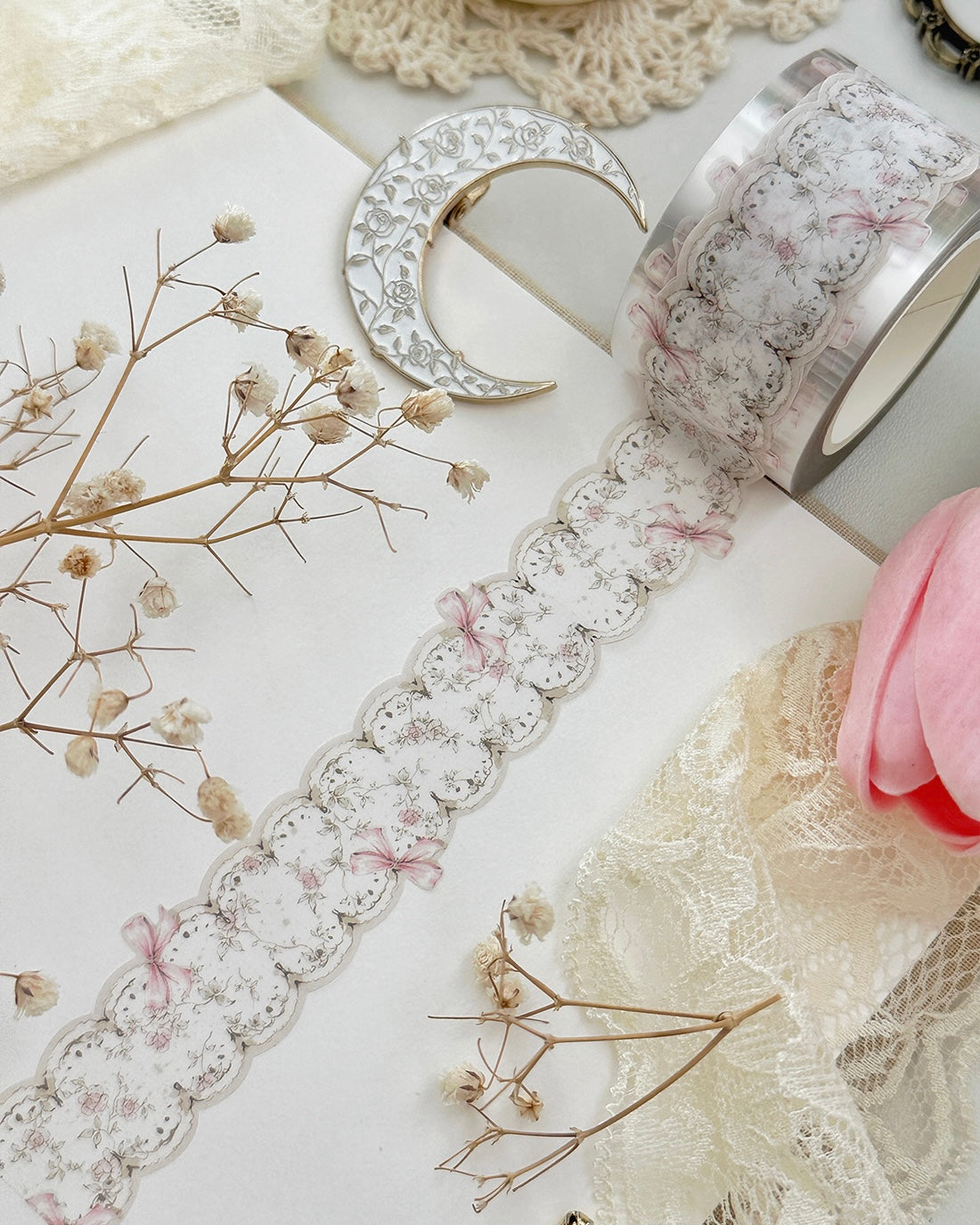 Washitape | bows & lace | die cut | 27mm