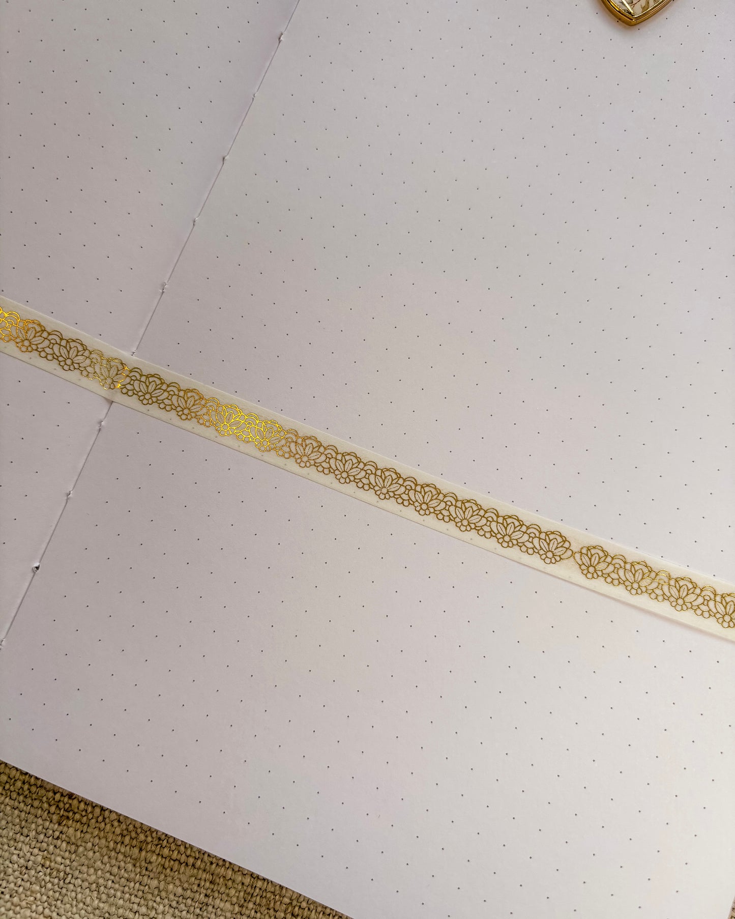 Washitape | coffee & planning | lace gold flowers