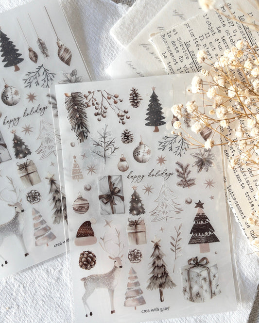 Stickervel | rub-on | kerst