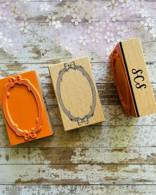 Stempel | ovaal met strik