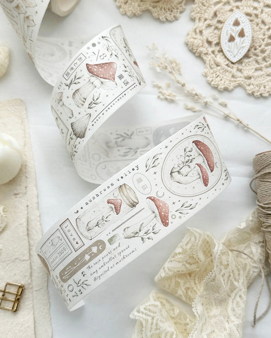 Pettape washitape | paddenstoeltjes| hele rol