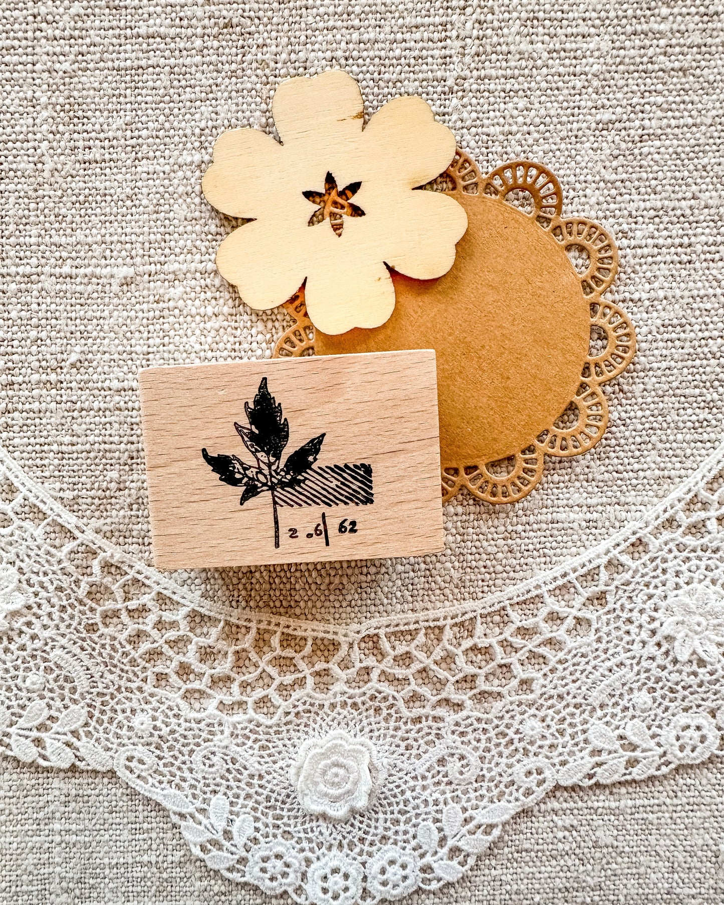 Houten stempel | leaf