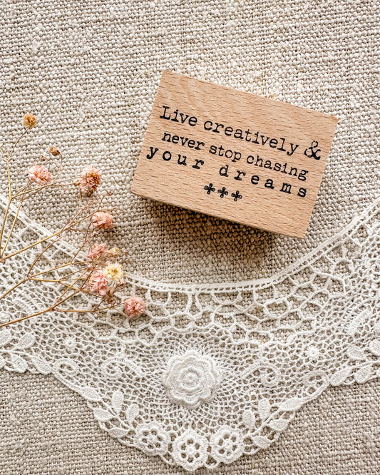 Houten stempel | live creatively