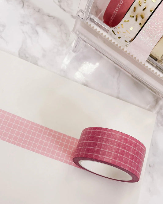 Washitape | pink grid