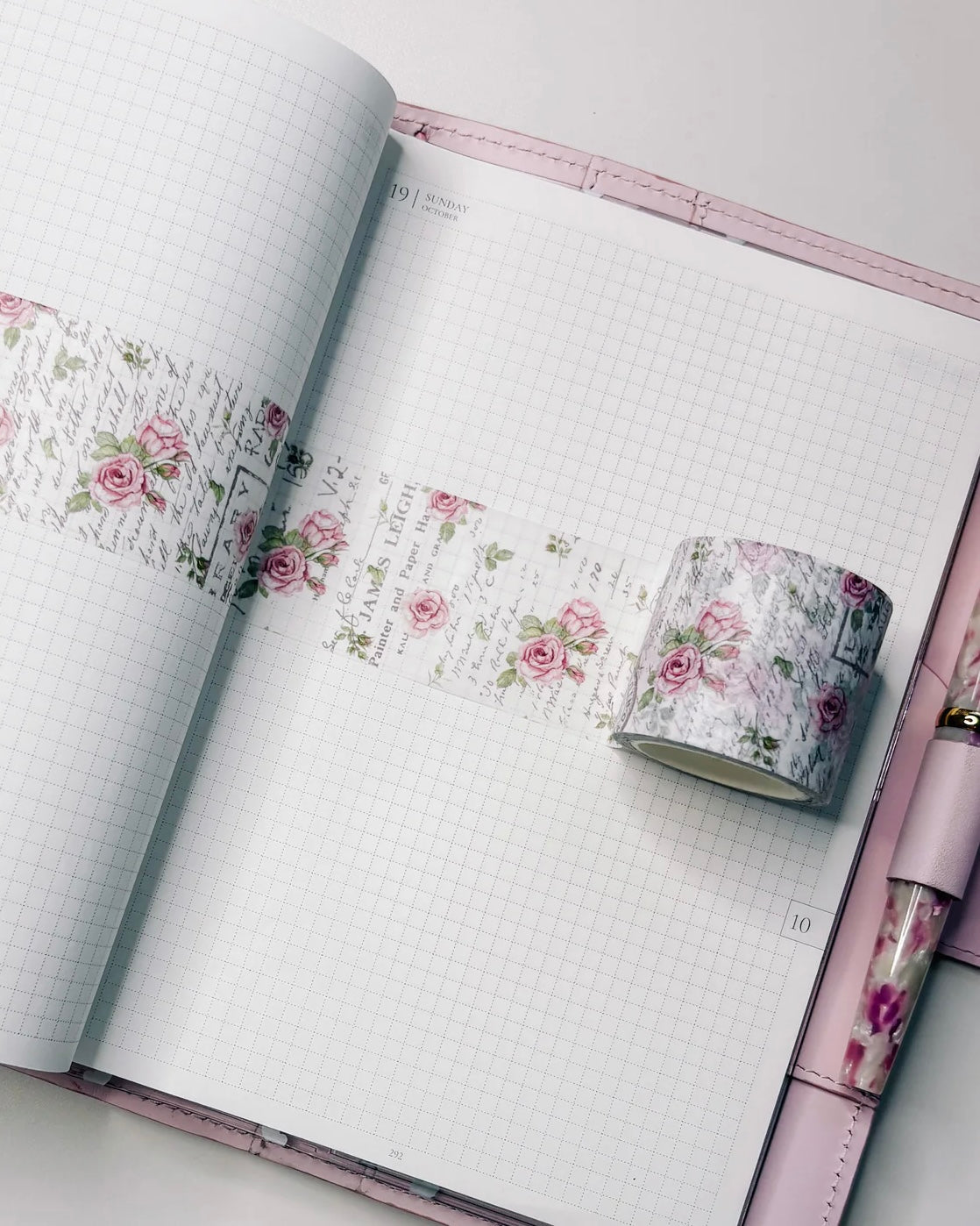 Washitape | roses with script