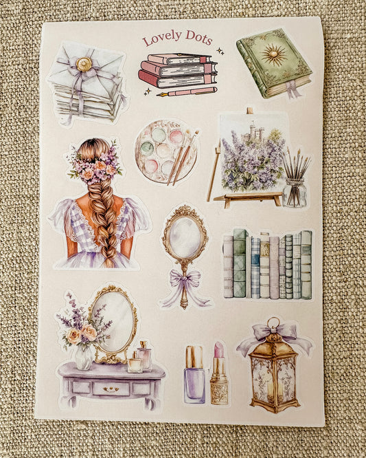 Stickervel| rapunzel purple 2