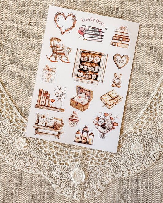 Stickervel | cozy brown 2