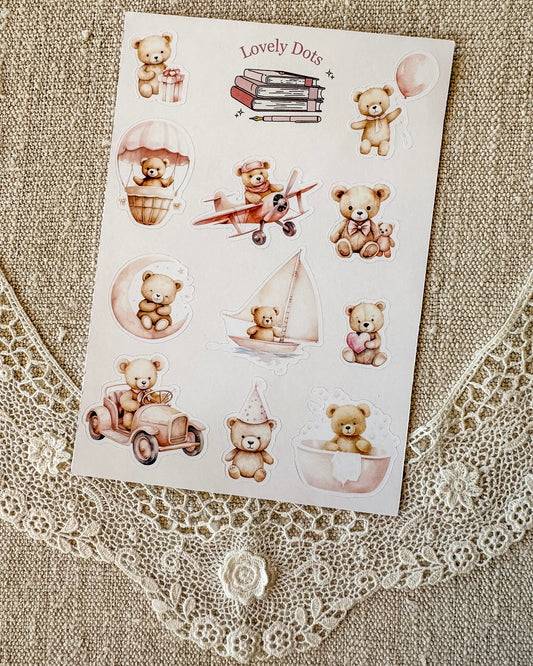 Stickervel | Teddy roze