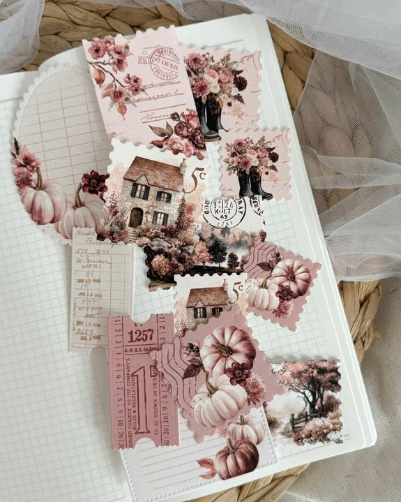 Papier/sticker set| pink harvest 29 st.