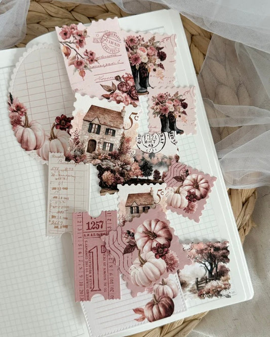 Papier/sticker set| pink harvest 29 st.