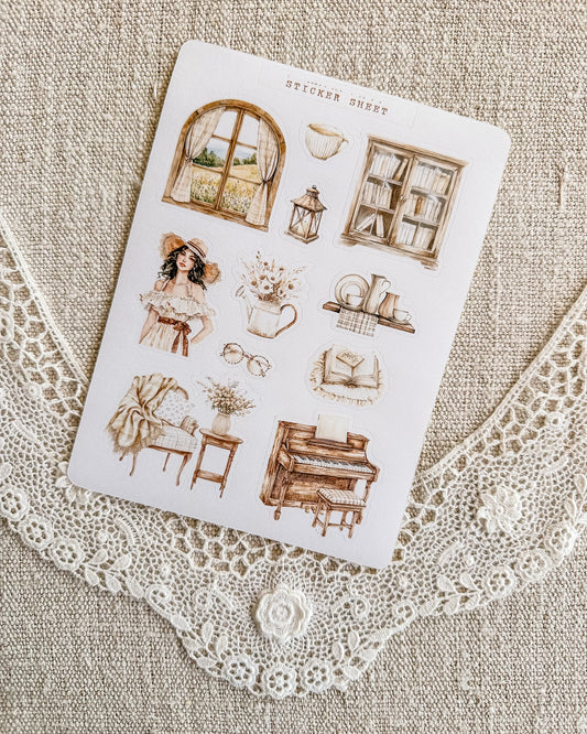 Stickervel | spring brown 1