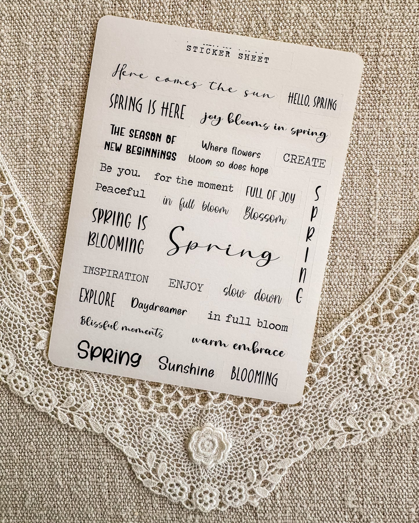 Stickervel | spring quotes
