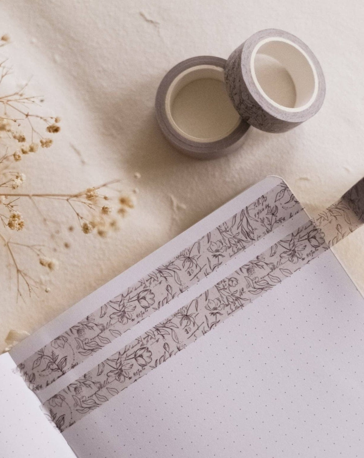 Washitape | zachtroze bloemen