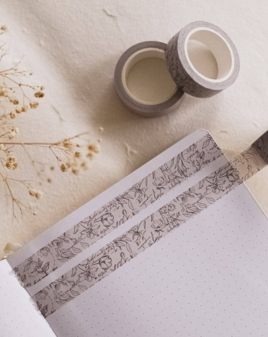 Washitape | zachtroze bloemen