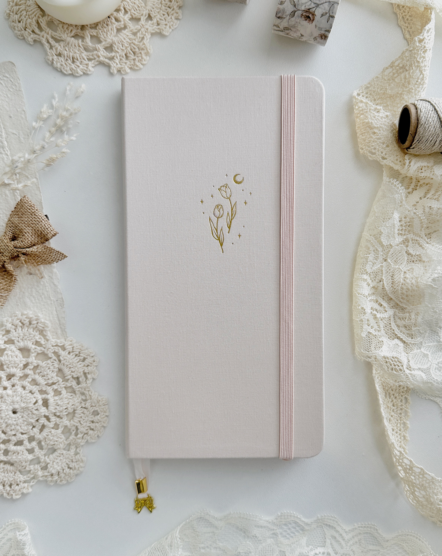 Journal lichtroze met tulp | TN | dot