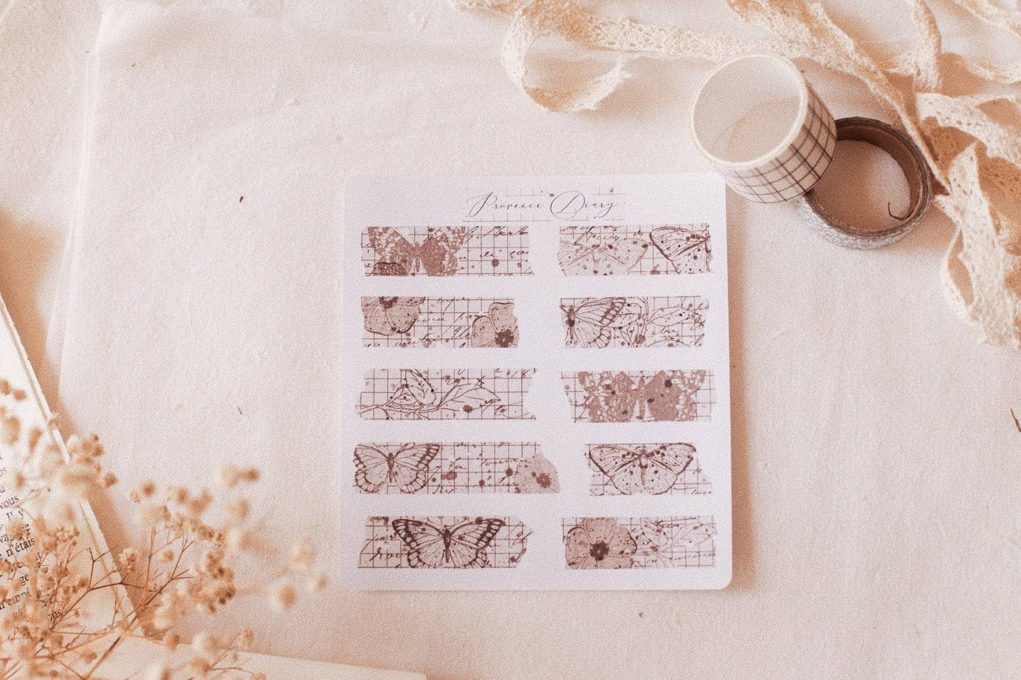 Stickervel met washi samples | vintage