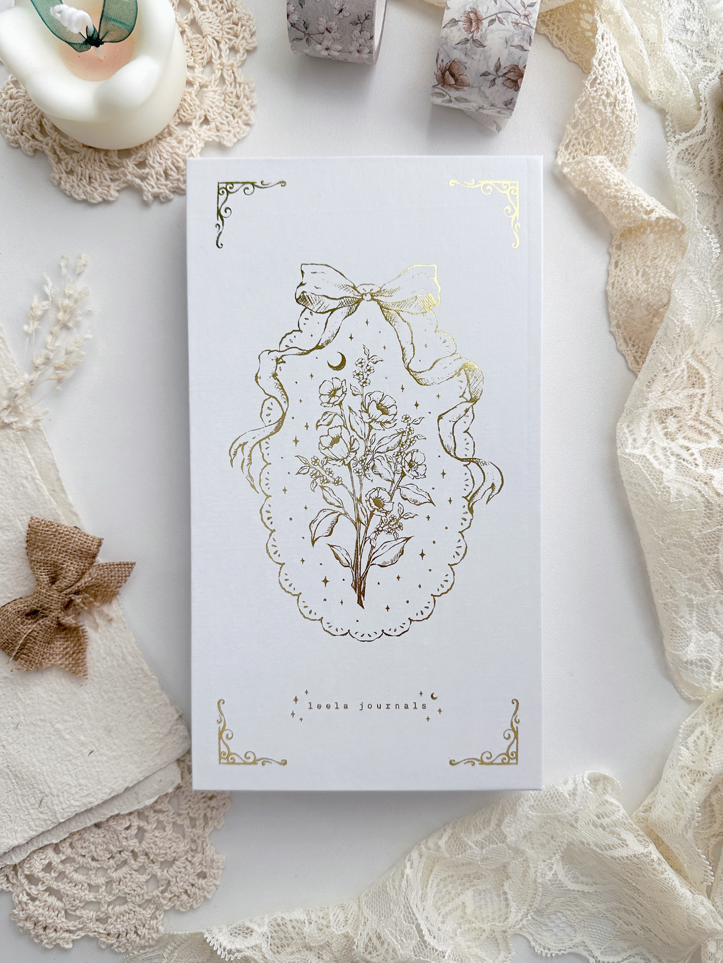 Journal lichtroze met tulp | TN | dot