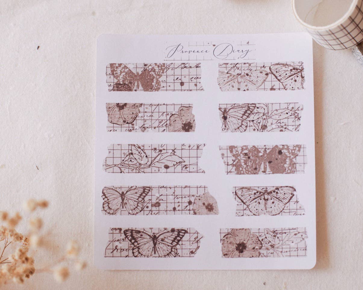 Stickervel met washi samples | vintage