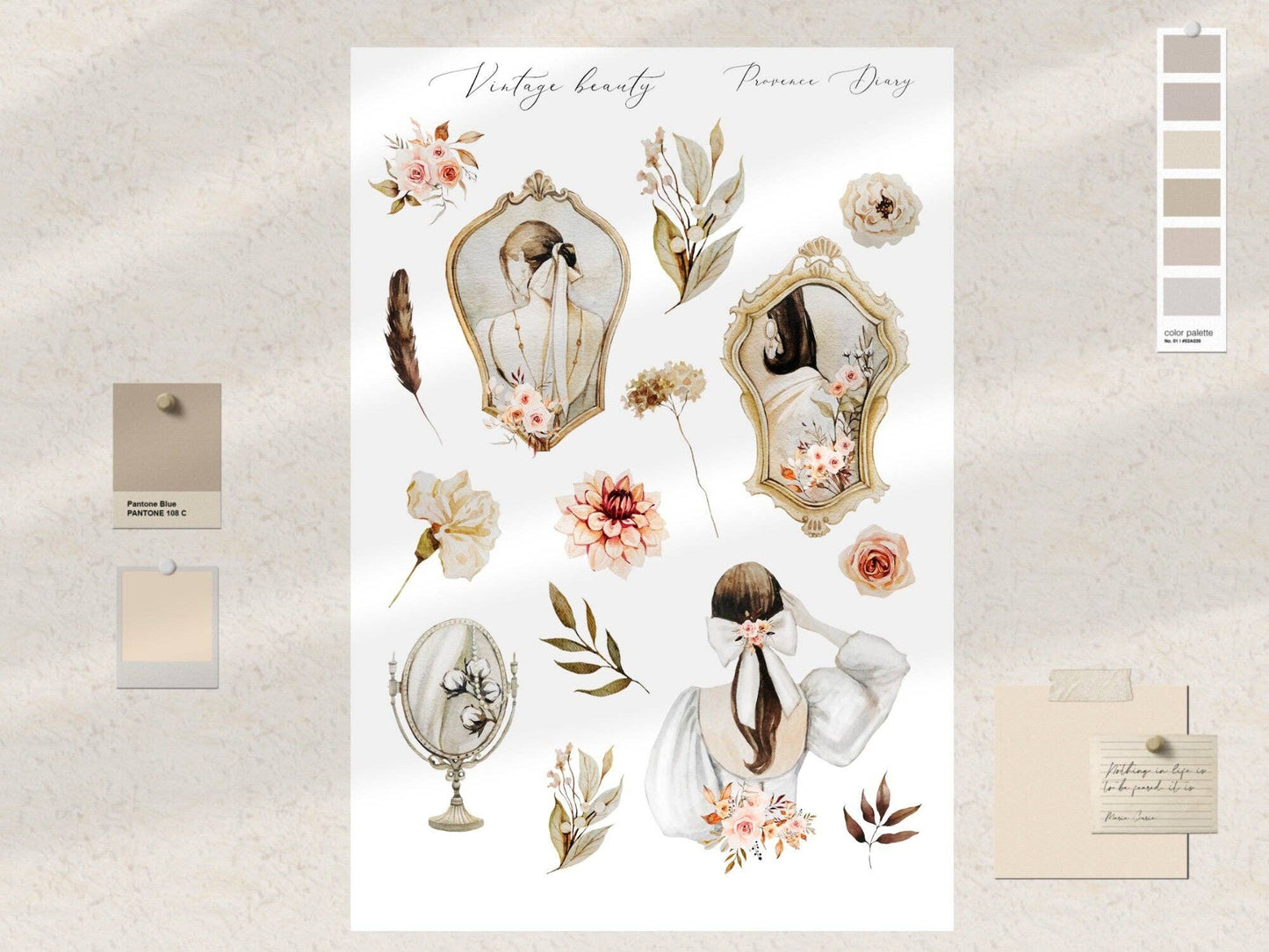 Stickervel | Vintage beauty