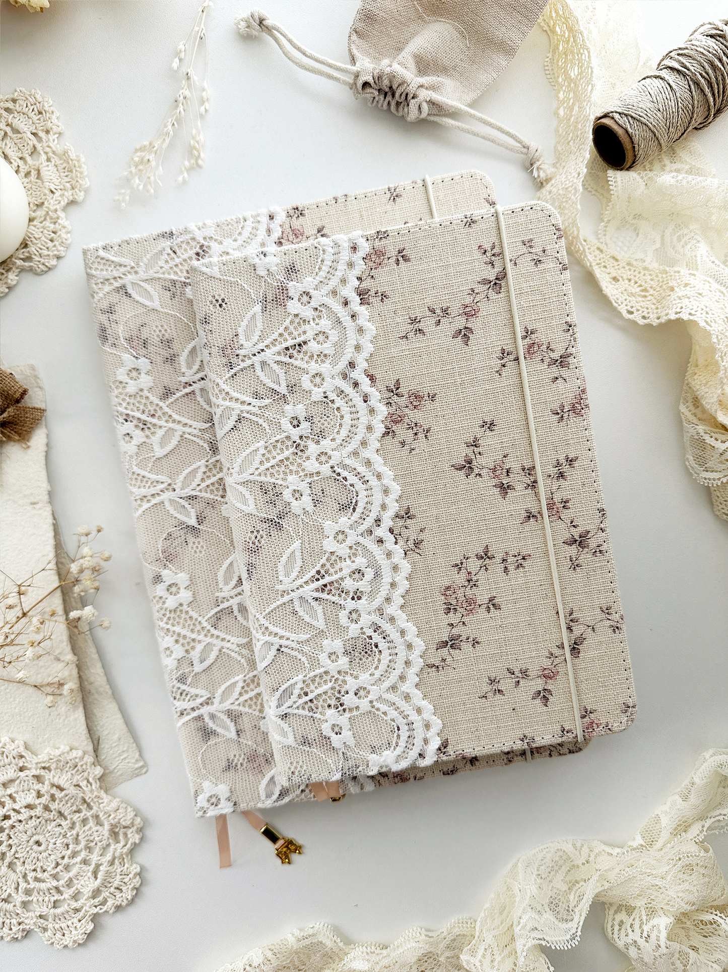 Journal bloemen kant | B5 | dot